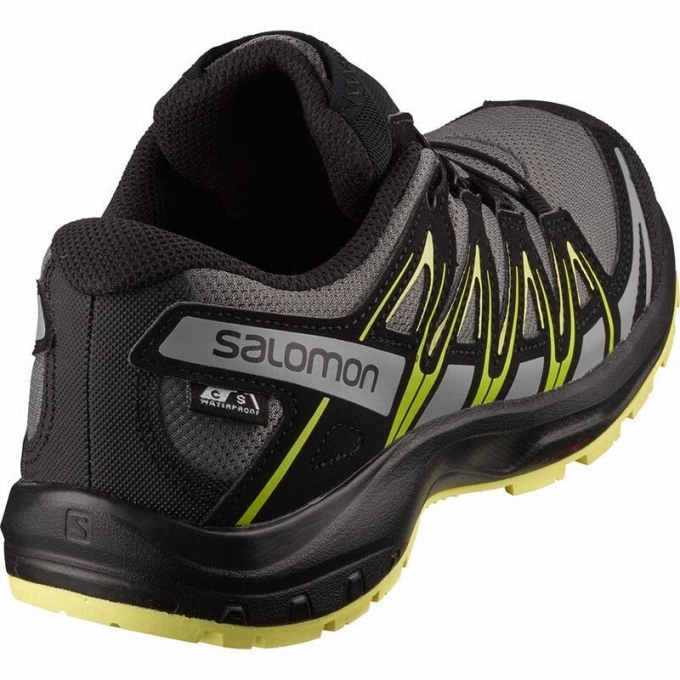 Dětské Trailové Běžecké Boty Salomon XA PRO 3D CLIMASALOMON WATERPROOF Černé | CZ-09712EF