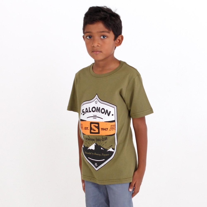 Dětské Tričko Salomon ISLA SS B Olivy Zelené | CZ-13097MH