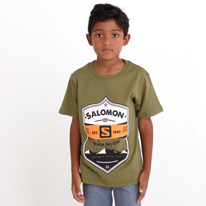 Dětské Tričko Salomon ISLA SS B Olivy Zelené | CZ-13097MH